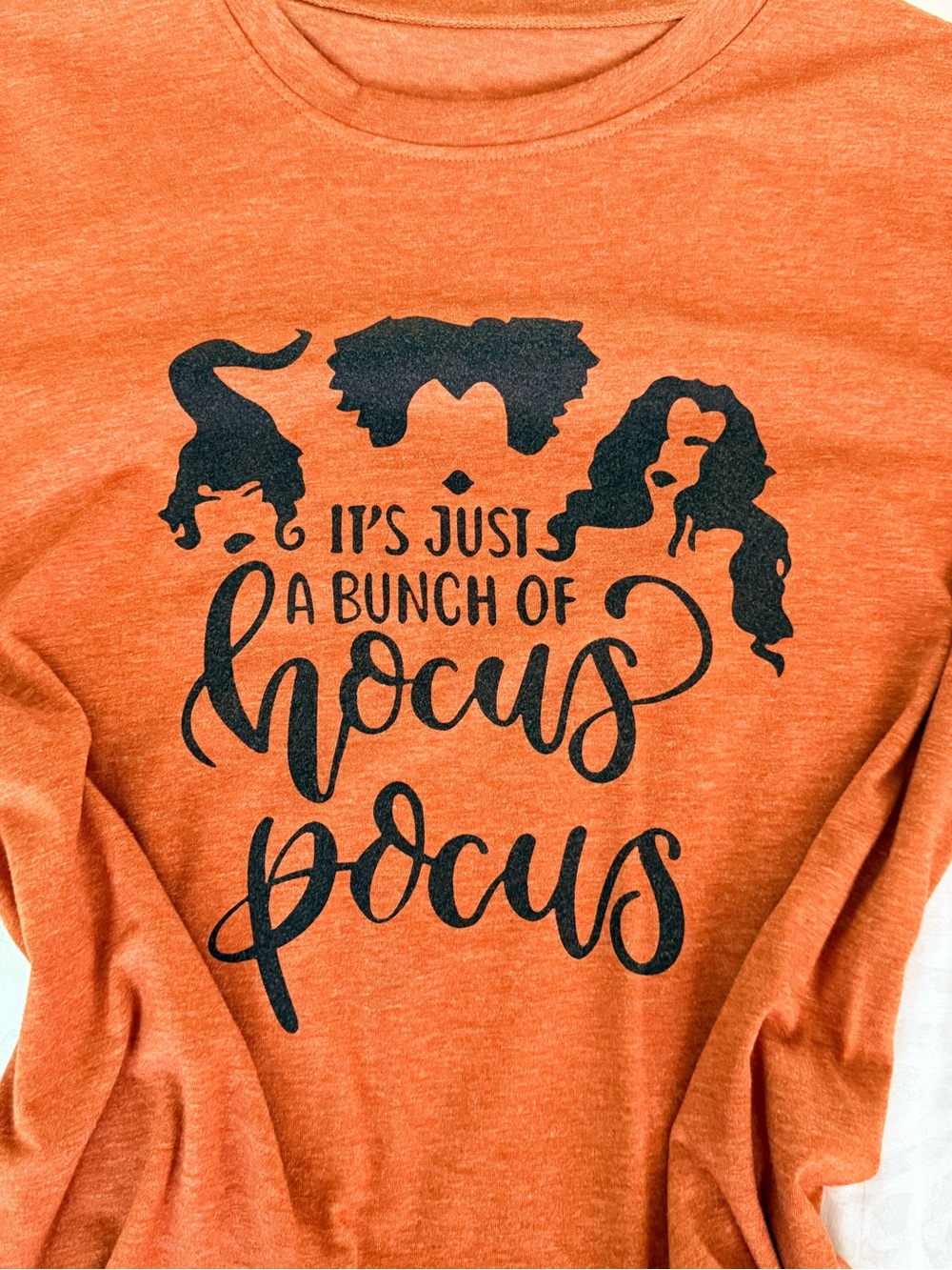 Women's Orange 'It's Just a Bunch of Hocus Pocus' Graphic Tee - Picture 2 of 2